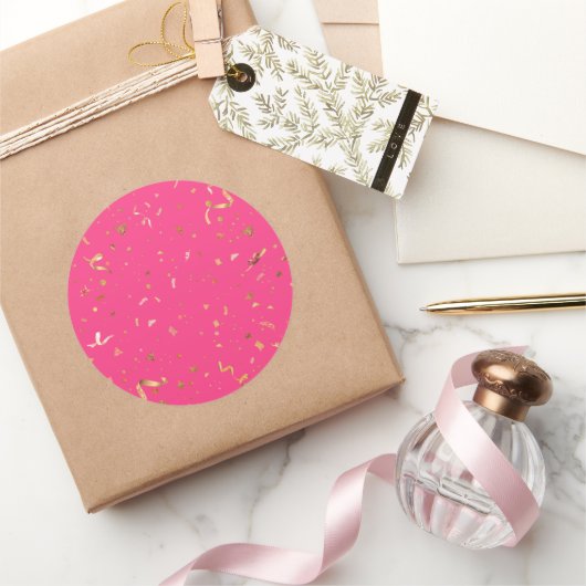 Festliche Ornamente 4 Runder Aufkleber (Schenken)