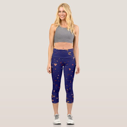 Festliche Ornamente 7 Capri Leggings (Vorderseite)