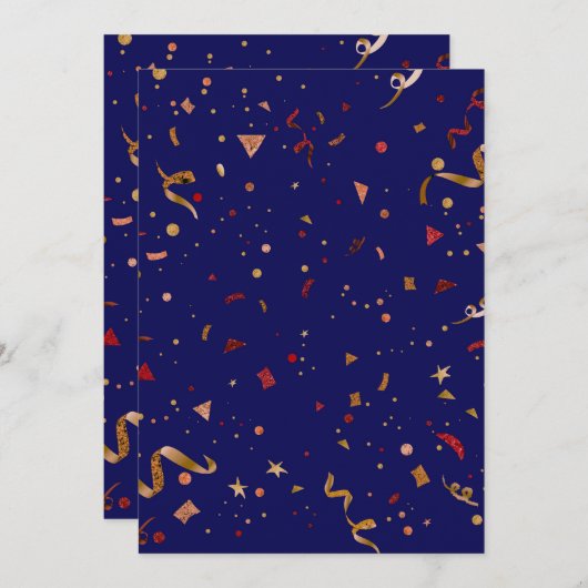 Festliche Ornamente 7 Dankeskarte (Vorne/Hinten)