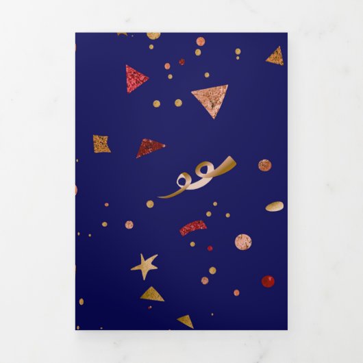 Festliche Ornamente 7 Dreifach Gefaltete Urlaubskarte (Cover)