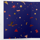 Festliche Ornamente 7 Dreifach Gefaltete Urlaubskarte (Innen Erste Seite)