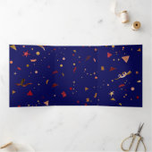 Festliche Ornamente 7 Dreifach Gefaltete Urlaubskarte (Innenseite)