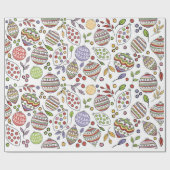 Festliche Ornamente Geschenkpapier (Flach)