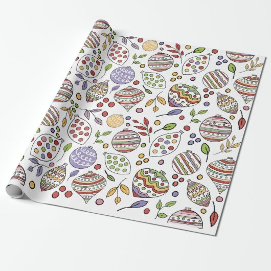Festliche Ornamente Geschenkpapier (Ungerollt)