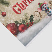 Festliche Ornamente, Holly & Geschenke Frohe Weihn Seidenpapier (Ausschnitt)