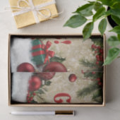Festliche Ornamente, Holly & Geschenke Frohe Weihn Seidenpapier (Geschenk)