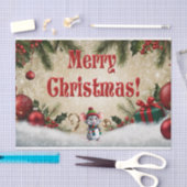 Festliche Ornamente, Holly & Geschenke Frohe Weihn Seidenpapier (Handwerk)