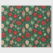 Festliche Ornamente Nahtloses Muster Geschenkpapier (Flach)