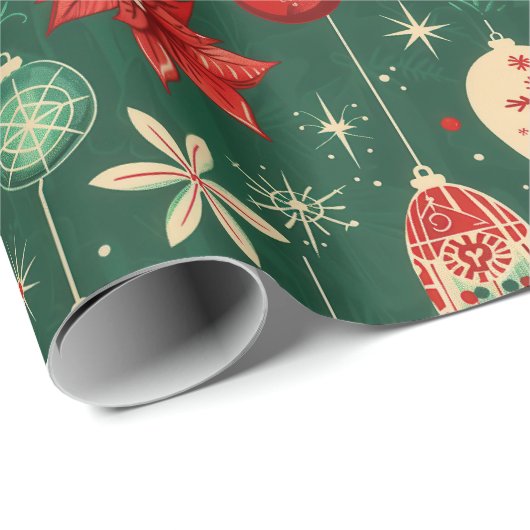 Festliche Ornamente Nahtloses Muster Geschenkpapier (Rolleneckpunkt)