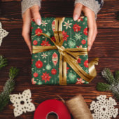 Festliche Ornamente Nahtloses Muster Geschenkpapier