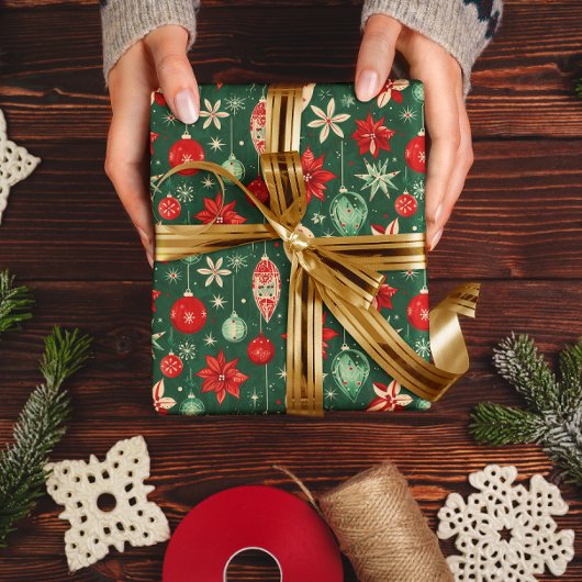 Festliche Ornamente Nahtloses Muster Geschenkpapier