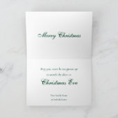 Festliche Ornamente Vier Foto Feiertagskarte (Innenseite)