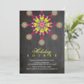 Festliche Ornamentik-Chalkboard Feierlichkeiten Ei Einladung (Stehend Vorderseite)