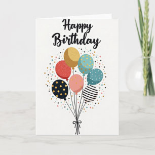 Festliche Party-Ballon-Karte Karte