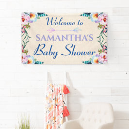 Festliche Pastel Boho Bläsertüte Begrüßung Banner