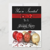 Festliche Personalisierte Feiertage Einladung (Vorderseite)