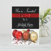 Festliche Personalisierte Feiertage Einladung (Stehend Vorderseite)