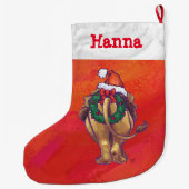 Festliche Personalisierte Löwenweihe Großer Weihnachtsstrumpf (Rückseite)