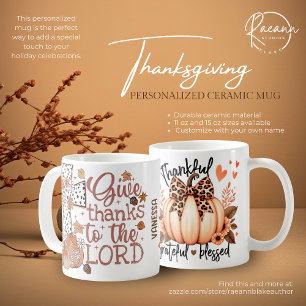 Festliche personalisierte Thanksgiving Keramik Tas Kaffeetasse