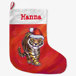 Festliche Personalisierte Tiger Weihnachten Großer Weihnachtsstrumpf