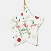 Festliche Personlized Monogramm-Verzierung Keramik Ornament (Links)