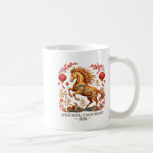Festliche Pferdedame 2026 Wilde Seele Ruhiges Herz Kaffeetasse