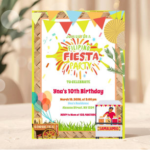 Festliche philippinische Fiesta Geburtstag Einladung