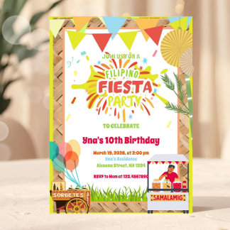 Festliche philippinische Fiesta Geburtstag Einladung