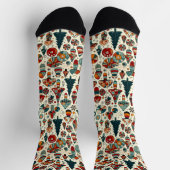 Festliche Pilze Socken (Oben)