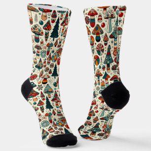 Festliche Pilze Socken
