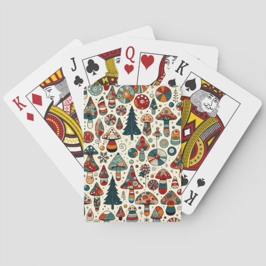 Festliche Pilze Spielkarten (Rückseite)