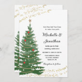 Festliche Pine Christmas Tree Star Christliche Hoc Einladung (Vorne/Hinten)