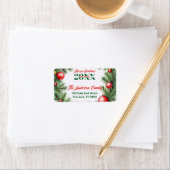 Festliche Pine Garland Weihnachten Rücksendeadress Adressaufkleber (Insitu)