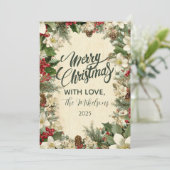 Festliche Pinecone und Weihnachten (Stehend Vorderseite)