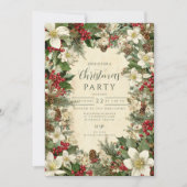 Festliche Pinecone und Weihnachten Einladung (Vorderseite)
