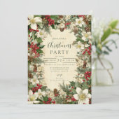 Festliche Pinecone und Weihnachten Einladung (Stehend Vorderseite)
