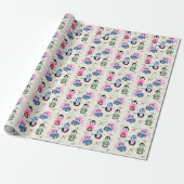 Festliche Pinguin-Muster-Weihnachtspapier Geschenkpapier (Ungerollt)