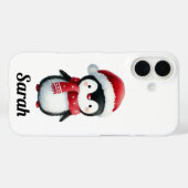 Festliche Pinguine im Holiday Cheer Case-Mate iPhone Hülle (Rückseite (Horizontal))