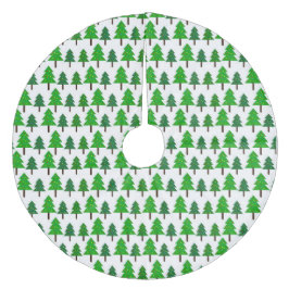 Festliche Pinienbäume - Baumrock Fleece Weihnachtsbaumdecke