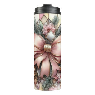 Festliche Pink Wonderland Weihnachten Thermosbecher