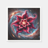 Festliche Poinsettia Galaxy Decoupage Napkins Serviette (Vorderseite)