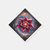 Festliche Poinsettia Galaxy Decoupage Napkins Serviette (Ecke)