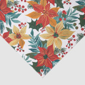 Festliche Poinsettia Retro Weihnachten Seidenpapier (Detail)