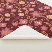 Festliche Poinsettia Weihnachtssherpa Blanket Sherpadecke (3/4)