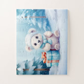 Festliche Polar Bären Weihnachten Kinder Jigsaw Pu Puzzle (Vertikal)