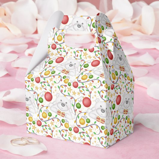 Festliche Polar Bären Weihnachtsfeiertag Geschenkschachtel (Hochzeit)