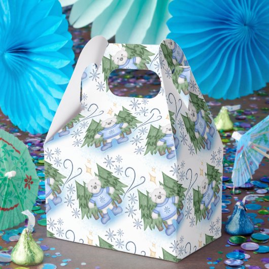 Festliche Polar Bären Weihnachtsfeiertag Geschenkschachtel (Party)