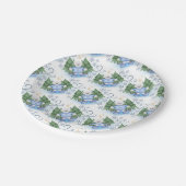 Festliche Polar Bären Weihnachtsfeiertag Pappteller (Schrägansicht)