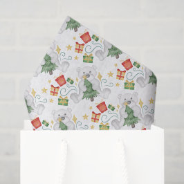 Festliche Polar Bären Weihnachtsfeiertag Seidenpapier