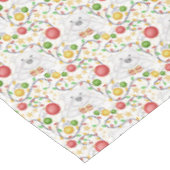 Festliche Polar Bären Weihnachtsfeiertag Tischdecke (Schrägansicht)